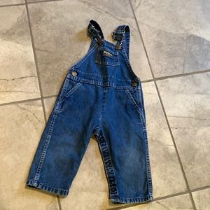 Vintage Oshkosh Bgosh  Denim Vestbak Jean Blue Overalls Made USA Size 24 Months